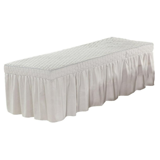 190x80cm Lightweight Beauty Salon Massage Table Skirt Bed Cover w/Face Hole 
